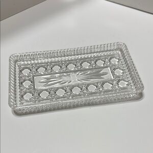 Vintage Indiana Glass Royal Brighton Cranberry Tray